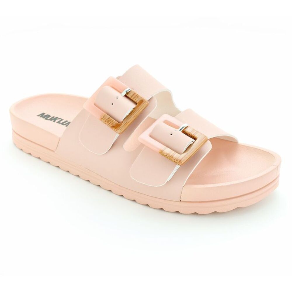 MUK LUKS Women's Sz 8 Adjustable Slide Sandals Pink